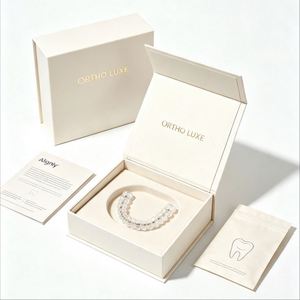 FX Custom Magnetic Dental Packaging Box Orthodontic Aligner <b>Case</b> Rigid <b>Retainer</b> Storage Gift Box Premium Logo Printed - Product Image 3