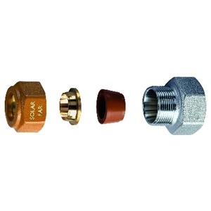 Raccordo femmina solare da 3/4 di pollice con kit di tenuta per sistemi solari, raccordo per tubi in rame - Product Image 1