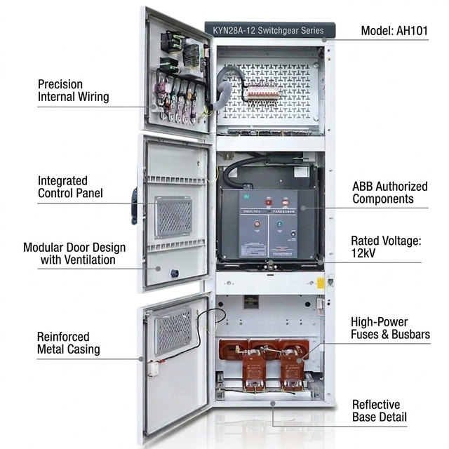 High Voltage Switchgear 11KV 33KV KYN28A 12 Indoor Metal Clad Withdrawn Type AC Vacuum Circuit Breaker Distribution Board