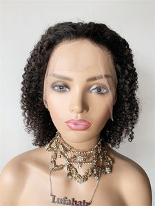 DX178 360 pleine perruque de dentelle pour les femmes africaines petit indien oui cheveux humains perruques bouclés meches tresses casque en gros bonnet de tressage - Product Image 4