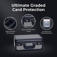 Boîte de rangement personnalisable en aluminium pour cartes de sport, étui de transport pour cartes gradées, étui rigide pour cartes.