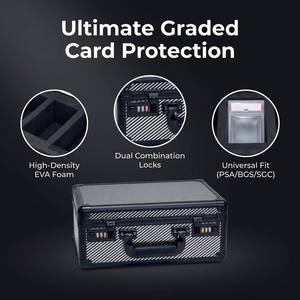 Boîte de rangement personnalisable en aluminium pour cartes de sport, étui de transport pour cartes gradées, étui rigide pour cartes. - Product Image 6