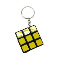Jouets personnalisés OEM Mini Cube Magique 3x3x3 3cm Porte-clés en plastique promotionnel