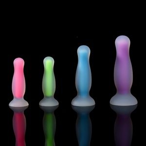 Nuevo Tipo de Dildos Luminosos de Colores, Tapón Anal Vestibular de Silicona, Dildo de Masturbación Femenina, Juguetes Sexuales para Mujeres - Product Image 1