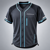 Maillot de baseball personnalisé en gros, respirant, à séchage rapide, uniforme d'équipe