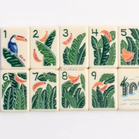 Ensemble de Mahjong Américain Moderne de Luxe en Acrylique, 160 Tuiles, Kit de Jeu de Mahjong Personnalisé Gravé sur Mesure pour Fêtes Familiales