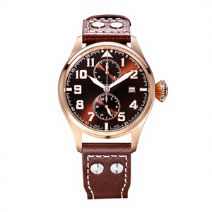 Relojes Mecánicos de Moda, Superventas, con Caja Dorada Hueca, Cristal de Zafiro, Fase Lunar, Luz Nocturna, Esfera Negra - Product Image 1