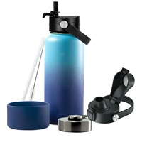 Botella de Agua Deportiva Aislada de Acero Inoxidable 304 con Logotipo Personalizado, Termo de Vacío de Grado Alimenticio, Boca Ancha a Prueba de Fugas, 32 oz, para Gimnasio y Actividades al Aire Libre