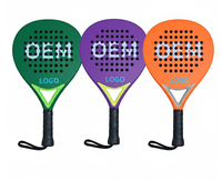 Raquettes de paddle légères de haute qualité pour joueurs professionnels, personnalisées, avec filet en nylon, en fibre de carbone 12k