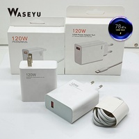 Chargeur mural USB Type-C 120W pour Mi 17 Pro Ultra 6A, étiquette dorée, charge rapide avec protection OTP/OCP, prise EU/US