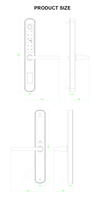 Cerradura Inteligente Electrónica Digital Ultrafina con Código Físico y Botón, Impermeable, TTLock, App Tuya, para Puertas de Aluminio y Madera de Perfil Estrecho
