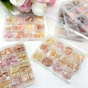 Four-color 12-grid <strong>nail</strong> art wearable <strong>nails</strong> 144pcs hand and foot <strong>nail</strong> art finished <strong>nail</strong> patches <strong>fake</strong> <strong>nail</strong> set wearable <strong>nails</strong> - Product Image 3