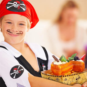 Decoraciones para Fiestas, Bandejas de Papel para Servir Comida, Barquitos para Aperitivos, Tazones Piratas Desechables para Decoración de Halloween - Product Image 6