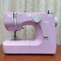 JK1216 Ménage Mini Machine À Coudre Portable 12 Points Petite Aiguille Espacement Manuel Machine À Coudre avec Point Inversé Botton