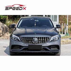 Pour <span class=keywords><strong>Mercedes</strong></span> W205 <span class=keywords><strong>classe</strong></span> <span class=keywords><strong>C</strong></span> mise à niveau nouveau C63 <span class=keywords><strong>AMG</strong></span> BodyKit pare-chocs avant arrière calandre becquet jupe latérale capot garde-boue - Product Image 3