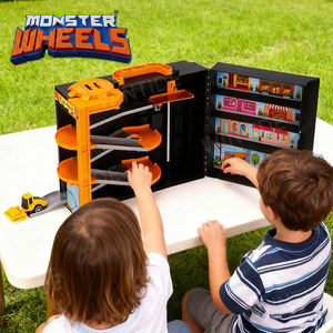 MONSTER WHEELS Nuovo Design con Musica e Luci, Giocattoli in Plastica in Scala 1:20 con <span class=keywords><strong>Pista</strong></span> da Corsa e Auto per Bambini - Product Image 5