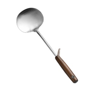 Stainless Steel Soup Ladle With Wooden Handle Long Spoon For Cooking Kitchen Utensil - Product Image 1
