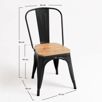Tables et chaises de bar industrielles en fer et bois de haute qualité, avec coussins, 4 ensembles pour cuisine, restaurant, hôtel - Vente en gros