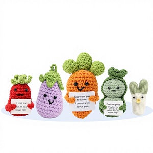 Poupées en crochet représentant des légumes, jouets faits main en tricot, cadeaux d'entraînement émotionnel, mini amigurumi, décoration de bureau inspirante - Product Image 6