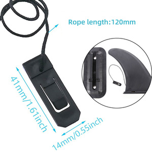 Aileron de planche de surf LCO-SPORT de 8 pouces en plastique avec clip de laisse pour paddleboard et surf - Product Image 5