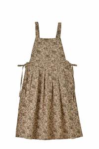 Vintage Floral Big Pockets Home Use Baking Cotton Linen Maxi Skirt Cross Back Women <b>Aprons</b> - Product Image 4