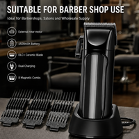 Tondeuse à cheveux sans balais à rotor externe avec peigne magnétique pour barbier, salon, hommes, gravure, toilettage, kit rasoir électrique