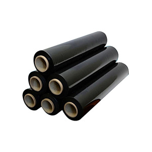 Usine Strech Film Noir 50cm Plastique Strtetch Wrap Palette Wrap Agriculture Lldpe Stretch Film Strech Folie 300mm 23my - Product Image 6