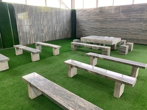 Naturelle Juparana granit tabourets <span class=keywords><strong>table</strong></span> et banc <span class=keywords><strong>en</strong></span> <span class=keywords><strong>pierre</strong></span> ensembles de Chaise <span class=keywords><strong>pour</strong></span> <span class=keywords><strong>jardin</strong></span> - Product Image 3