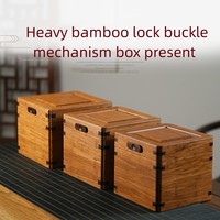 Boîte de rangement robuste avec fermoir pour bijoux, articles en céramique et pots en argile violette, avec mécanisme de rangement pour thé FDL-W0031
