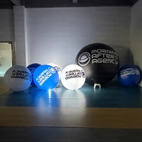 Ballon publicitaire gonflable géant en PVC personnalisé avec logo et éclairage LED pour la promotion d'événements