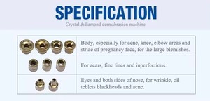 Máquina de Rejuvenecimiento Facial 2 en 1 con Cristal y Diamante, con <span class=keywords><strong>4</strong></span> Puntas de Profundidad para Eliminar Cicatrices de Acné y Puntos Negros - Product Image 4