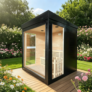 Sauna extérieur en bois de cèdre massif, design moderne, pour jardin - Product Image 3