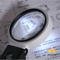 TH-7018A LED Illuminated Magnifier Folding Handheld Standing Magnifying Glass for Reading Repair Craft