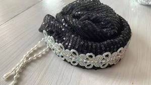 Luxurious Rhinestone Butterfly Tassel Breathable Eco-Friendly All-Season <b>Wedding</b> Banquet <b>Hat</b> Decorative Headpiece - Product Image 1