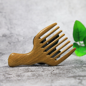 <b>Wide</b> Tooth Sandalwood Hair <b>Comb</b> 15-20Cm Handmade U Shape For General Population - Product Image 3