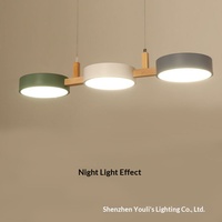 Lustre nordique avec base en aluminium, couvercle en acrylique, LED, télécommande, style moderne et simple, pour la maison, la chambre à coucher, la salle à manger, nouveau style