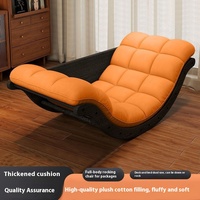 Maßgefertigter Retro-Bananen-Stil Einzel-Sitzgarnitur Mond-Schaukelstuhl für Wohnzimmer, Balkon, Schlafzimmer, Freizeit, Stoffbezug