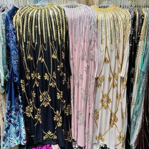 Robe de soirée longue et ample, brodée et perlée, de haute qualité, pour mariée musulmane, tenue de cérémonie de mariage, Jalabiya Kaftan - Product Image 4