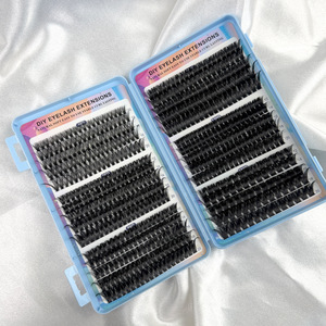 40D‑160D Thick DIY Segment Eyelashes Hot Melt Cluster <b>Lashes</b> Blue <b>Lash</b> Book <b>Individual</b> False Eyelashes Extension for Beauty - Product Image 4
