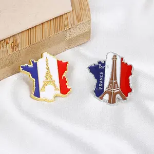 Hersteller Italien Frankreich Amerika, USA Australien Flaggen karte Emaille Rucksack Anzug Hut Kleidung Krawatte Schal Knopf Pin Abzeichen Anstecknadeln/