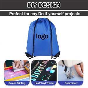 Custom Logo Portable Unisex Gym <b>Drawstring</b> Shoes Bag Waterproof Sports Thickened 210D Nylon Storage Stock <b>Backpack</b> - Product Image 3