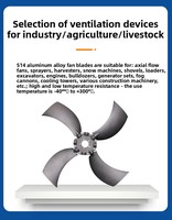 Pale de ventilateur de conduit en alliage d'aluminium S14-AL, à angle réglable, à impulsion axiale, résistante à la corrosion pour serre