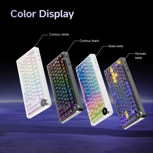 AJAZZ ODM OEM 75 Percent Mechanical Keyboard 0 85 Inch TFT Color Screen 10000Mah Battery Hot Swap Custom Logo Private Label