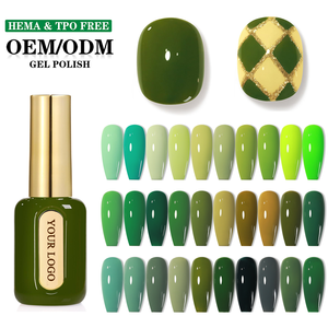 Vernis Gel Vert Haute Pigmentation SANS HEMA, Marque Privée, Vente en Gros, Plus de 9000 Couleurs, Peinture Gel pour Ongles, Vernis à Ongles, Logo Personnalisé - Product Image 1