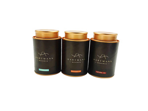 Cylindre d'impression personnalisé matcha boîtes de papier composite noir thé herbe emballage avec couvercles intérieurs imprimés avec logo - Product Image 5