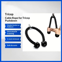 Accesorio de Cuerda para Tríceps con Mosquetón para Sistema de Poleas de Gimnasio, Entrenador de Bíceps y Tríceps para Polea de Tracción, Accesorios de Equipo de Fitness