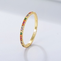 Bagues fines à la mode pour femmes S925 Sterling Silver Color Zircon Micro-incrustation Full Diamond Rings