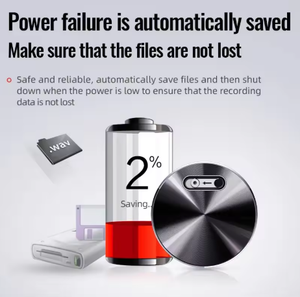 Enregistreur vocal numérique QZT Q37 activé par la voix, enregistrement audio de 20 heures, clé USB - Product Image 2