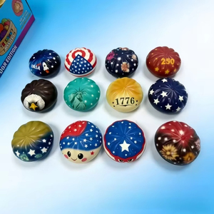 Juguete Antiestrés con Forma de Baozi, Temática del Día de la Independencia, Suave y Adorable, de Rebote Lento, Divertido y Original - Product Image 3