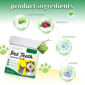 OEM/ODM Guangdong Pembersih Mulut Hewan Peliharaan Teefrice Menyegarkan Napas Memutihkan Gigi Menghilangkan Karang Gigi 100g Bubuk Gigi Anjing Kucing Sendok - Product Image 1